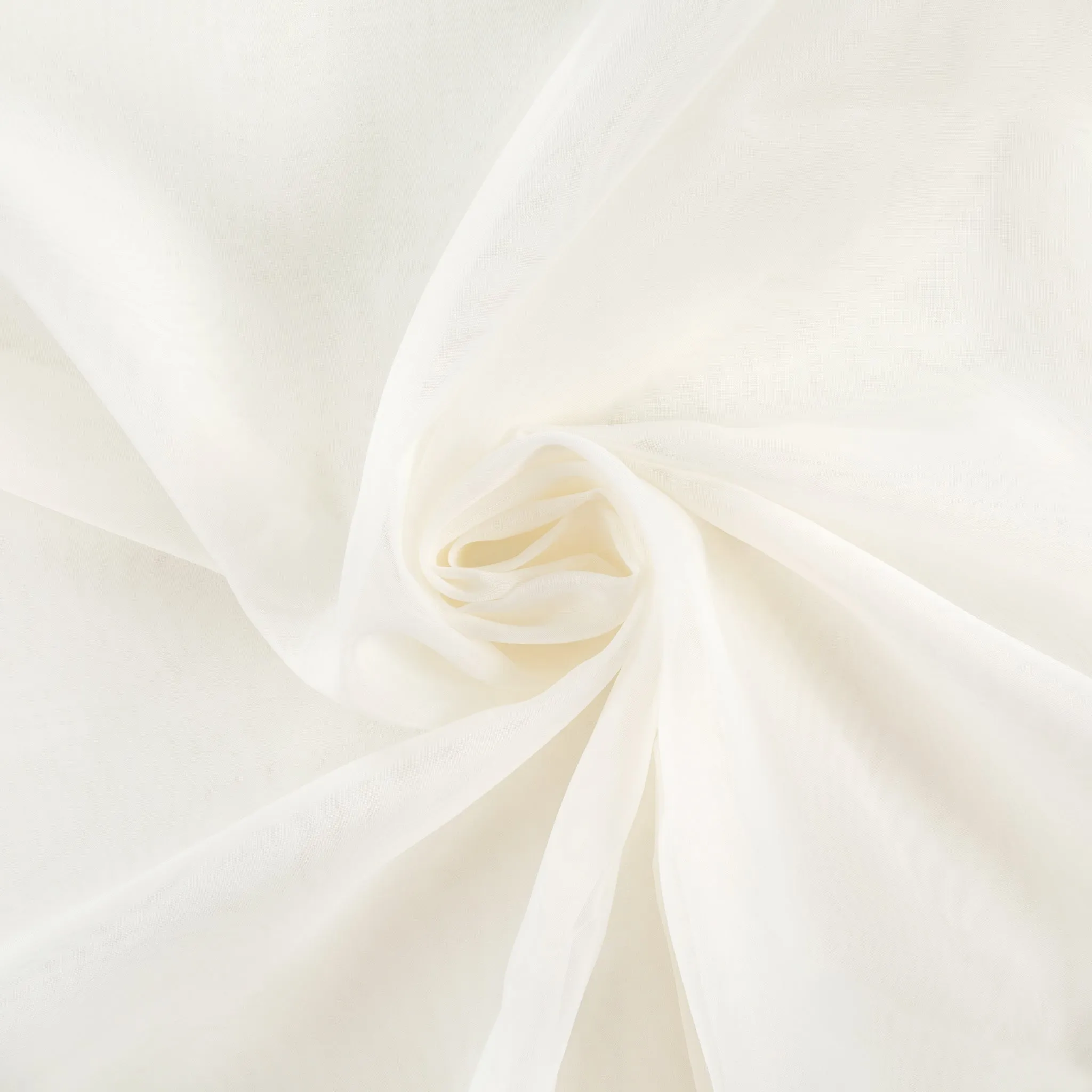 10 yards x 118" Flame Retardant (FR) Voile Sheer Fabric Roll/Bolt - Ivory