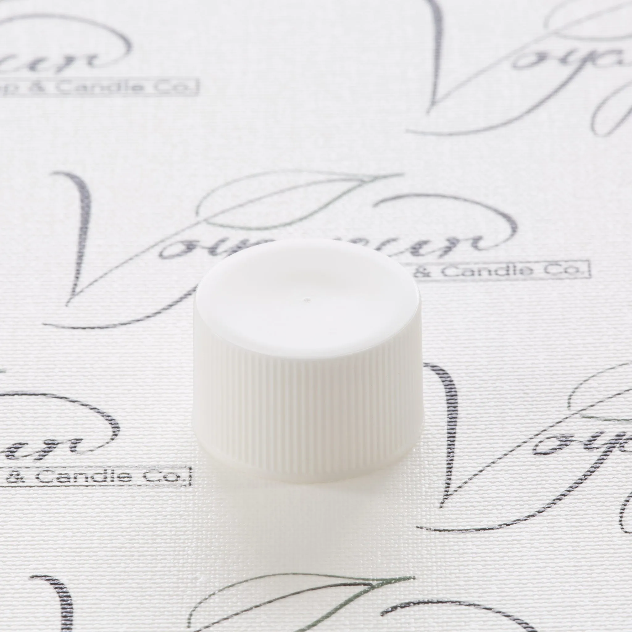 28-410 White Ribbed Screw Cap