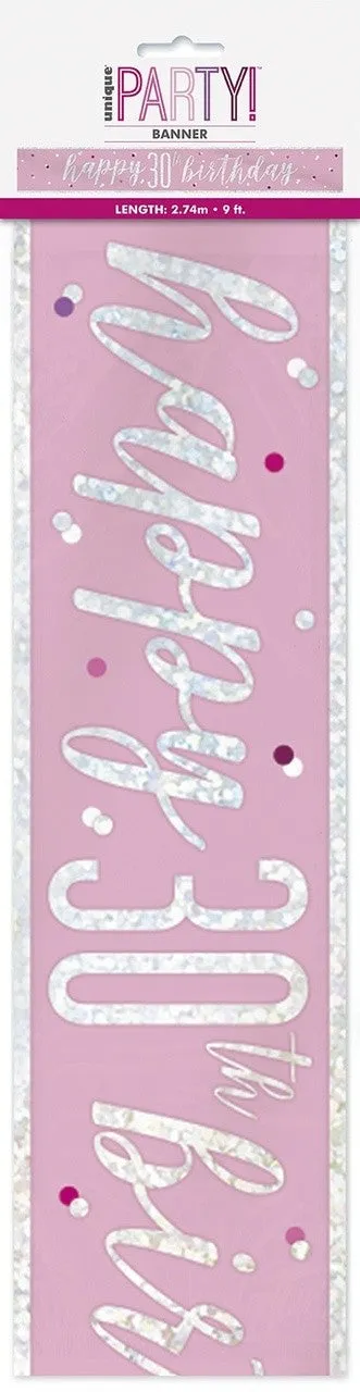 30th Birthday - Glitzy Banner