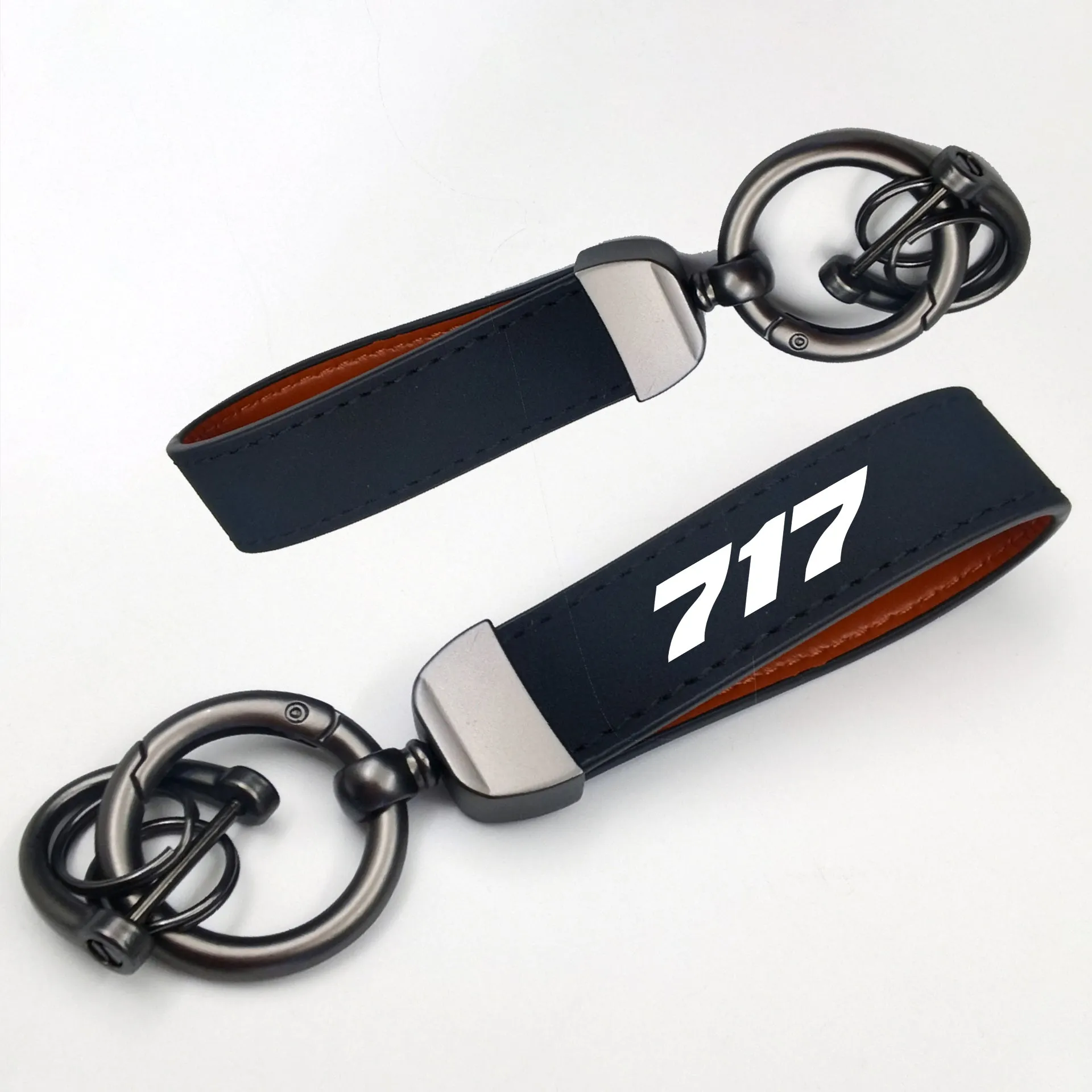 717 Flat Text Design Horseshoe Buckle Key Chains