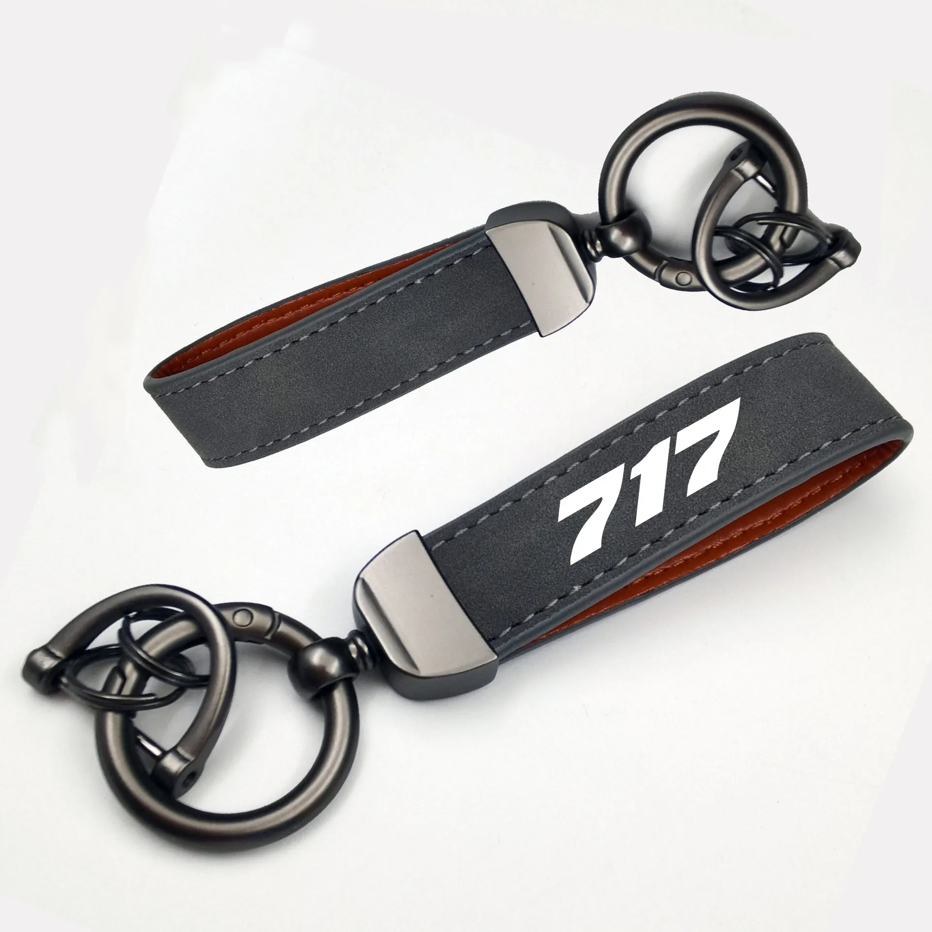 717 Flat Text Design Horseshoe Buckle Key Chains