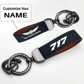 717 Flat Text Design Horseshoe Buckle Key Chains