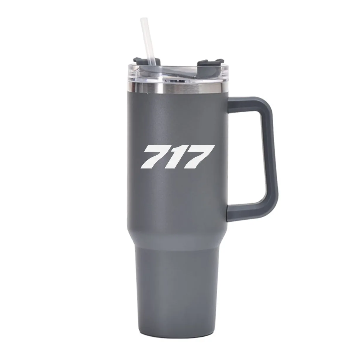 717 Flat Text Designed 40oz Stainless Steel Car Mug With Holder