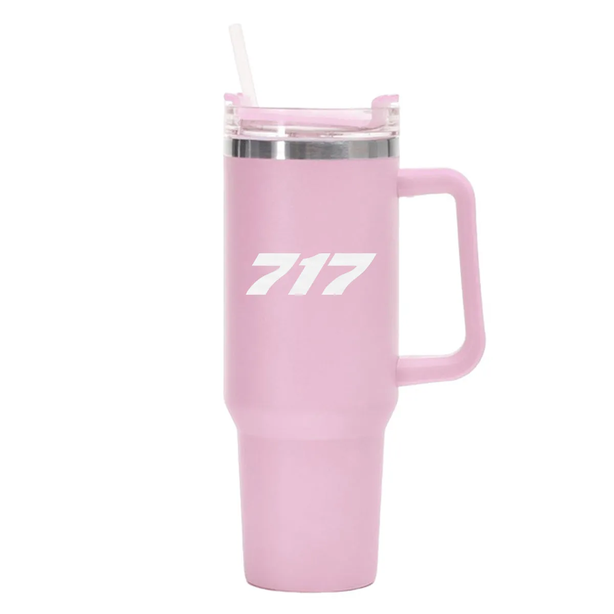 717 Flat Text Designed 40oz Stainless Steel Car Mug With Holder