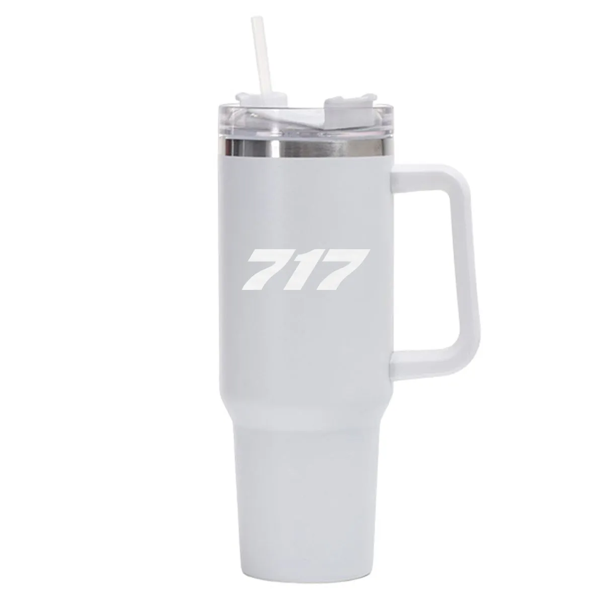 717 Flat Text Designed 40oz Stainless Steel Car Mug With Holder
