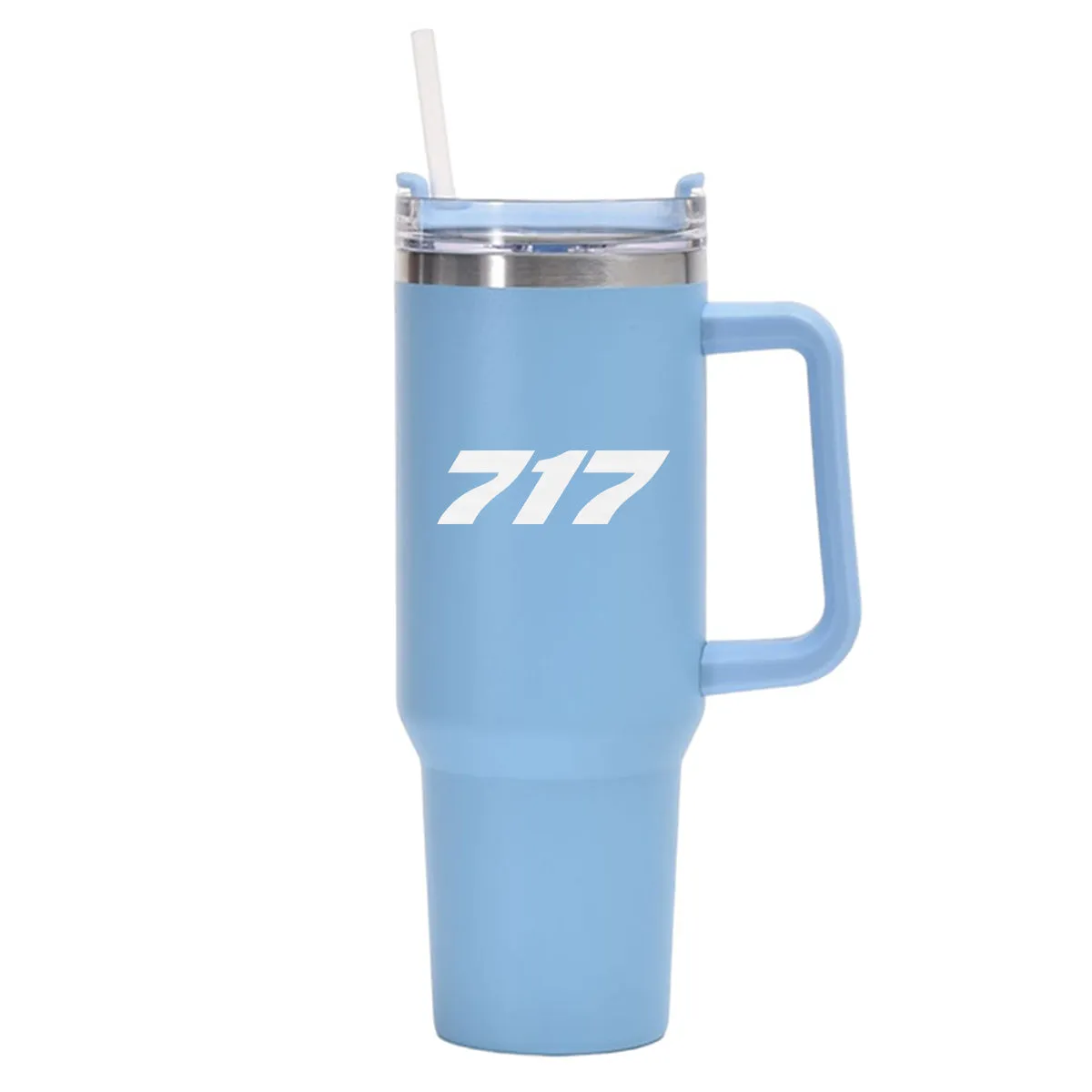 717 Flat Text Designed 40oz Stainless Steel Car Mug With Holder