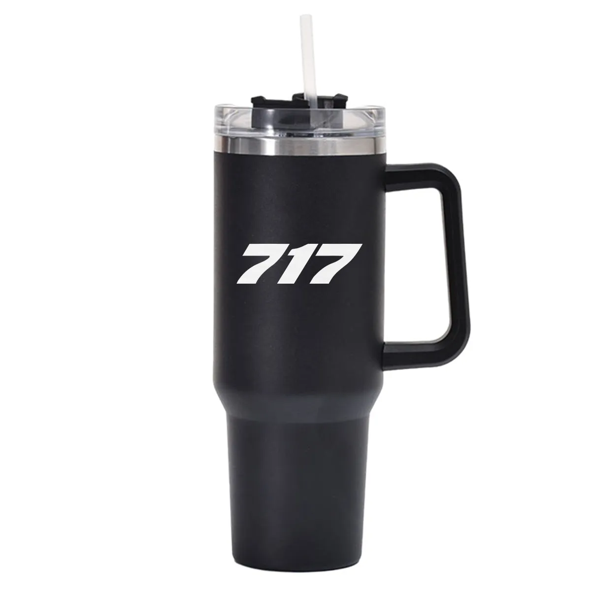 717 Flat Text Designed 40oz Stainless Steel Car Mug With Holder