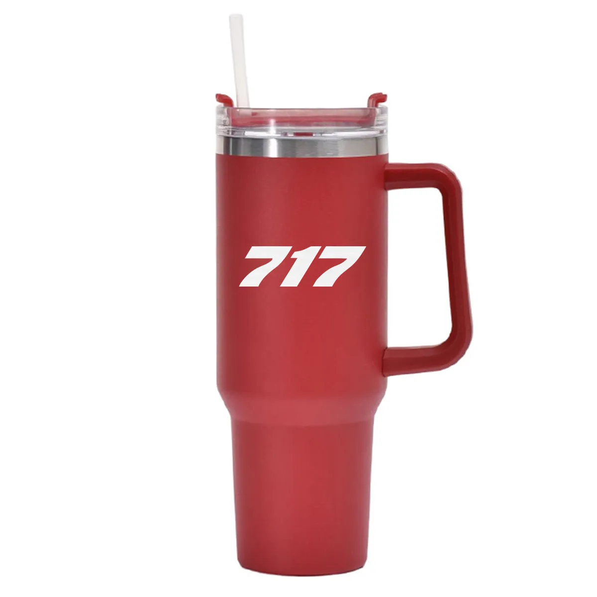 717 Flat Text Designed 40oz Stainless Steel Car Mug With Holder
