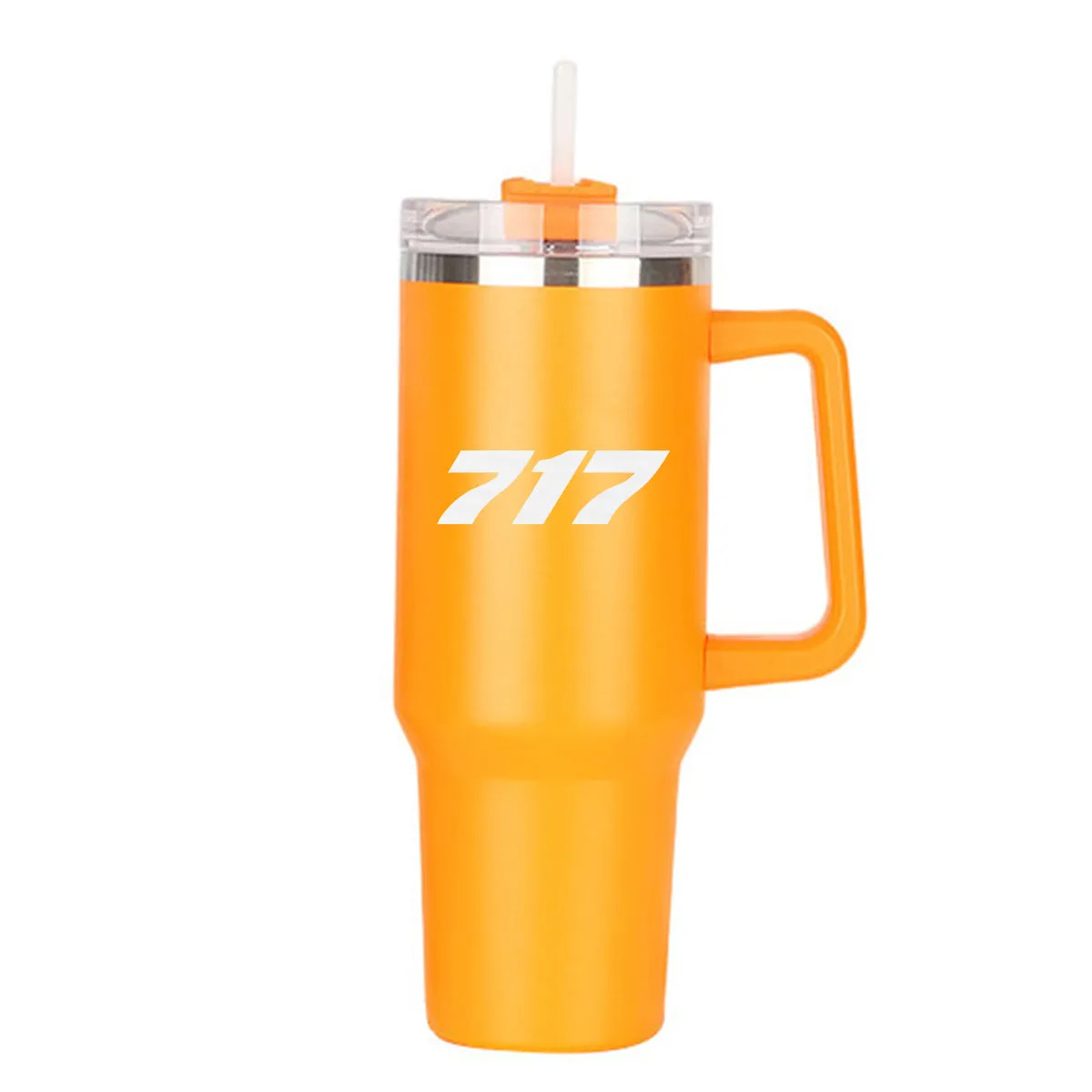 717 Flat Text Designed 40oz Stainless Steel Car Mug With Holder