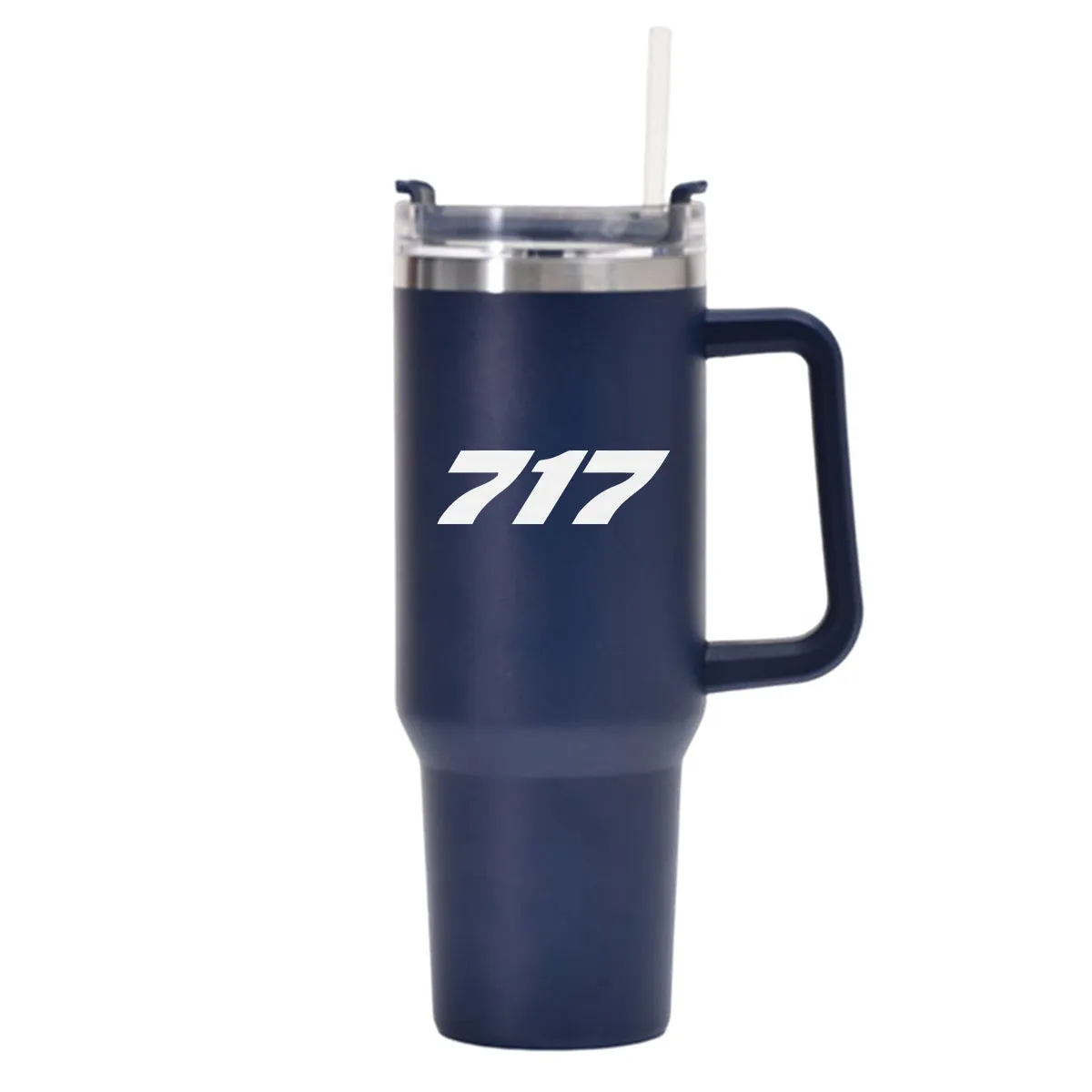 717 Flat Text Designed 40oz Stainless Steel Car Mug With Holder