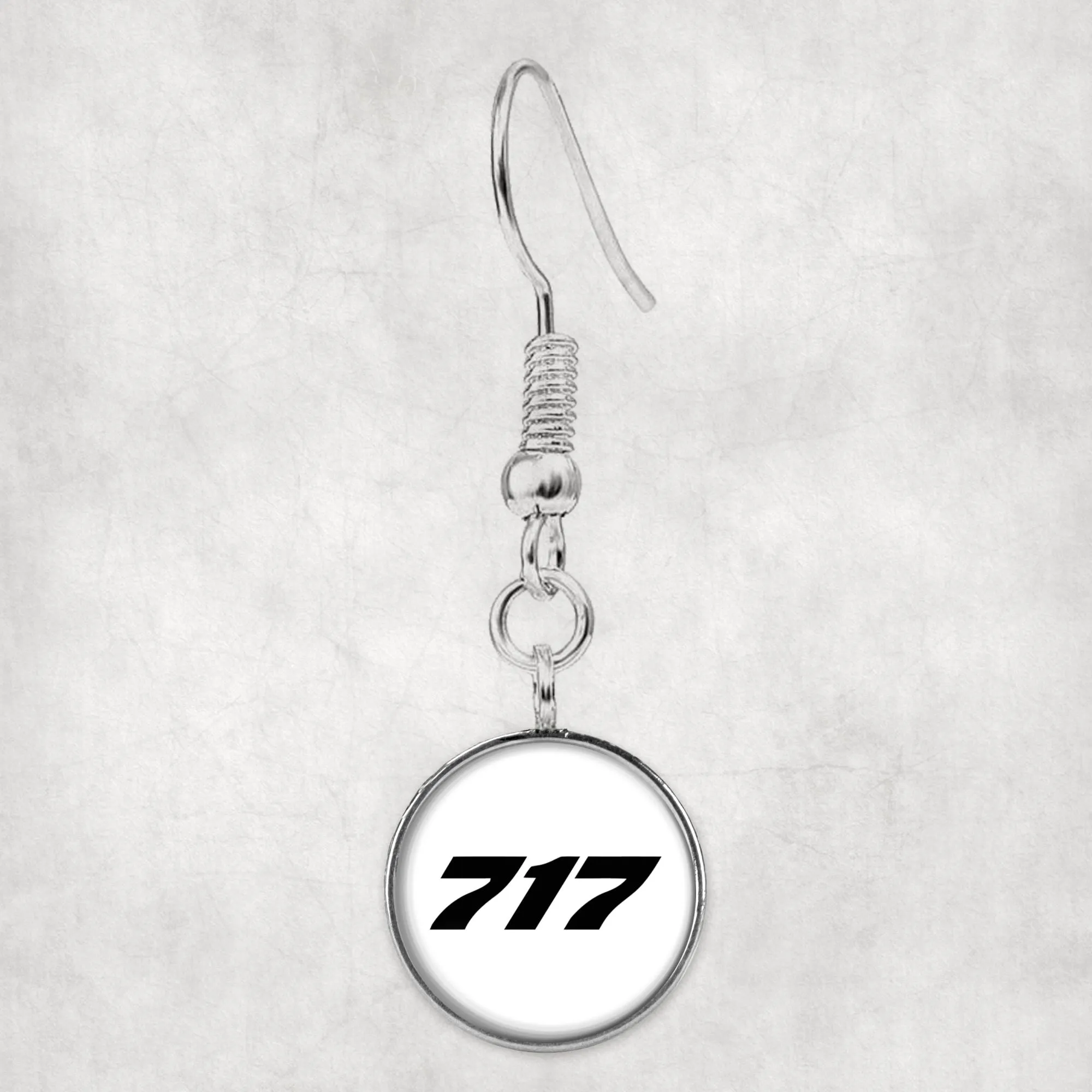 717 Flat Text Designed Earrings