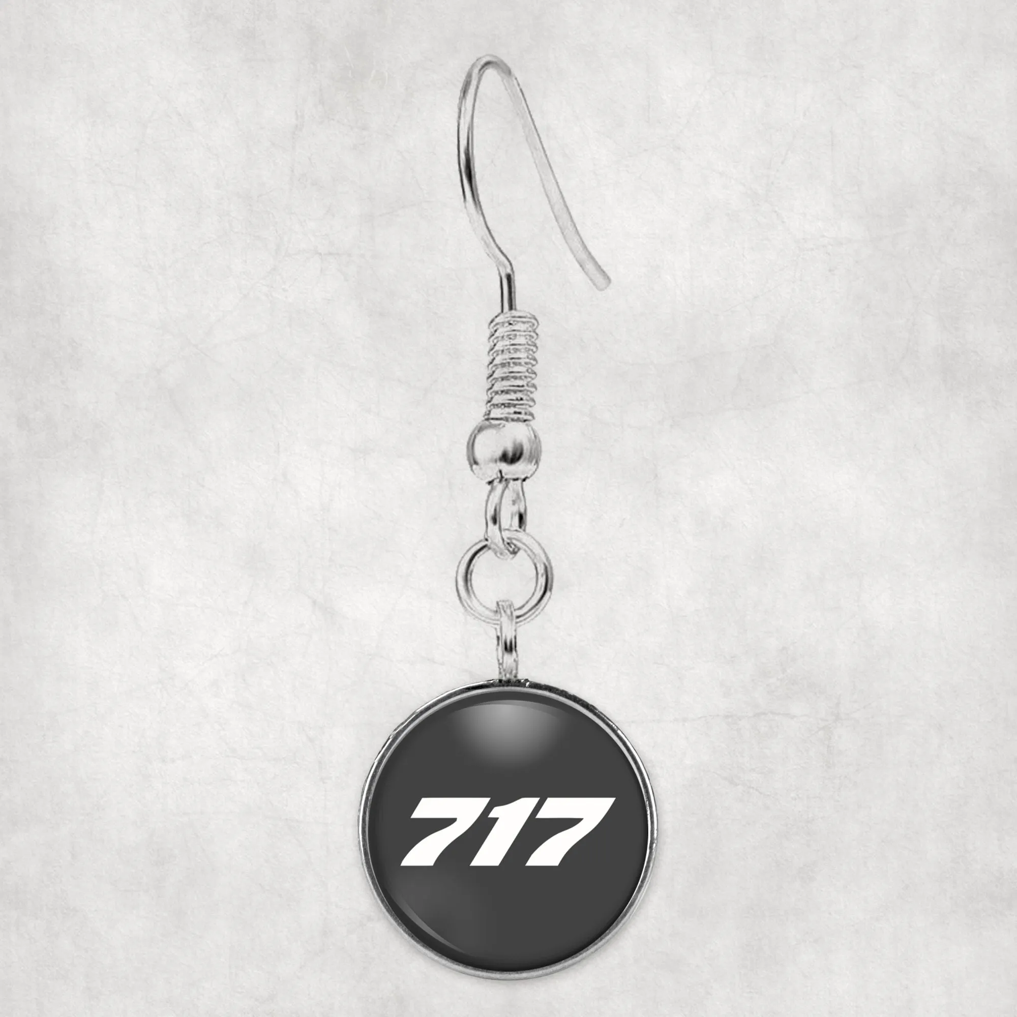 717 Flat Text Designed Earrings