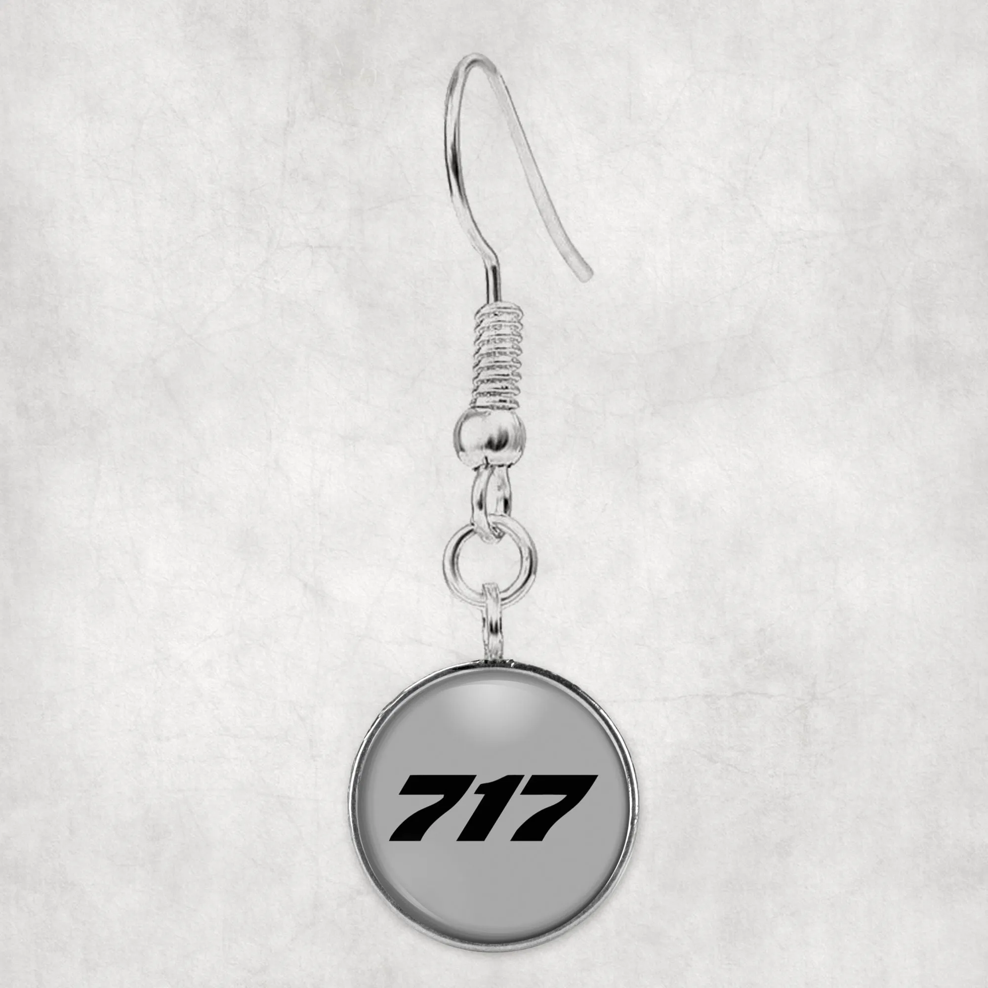 717 Flat Text Designed Earrings