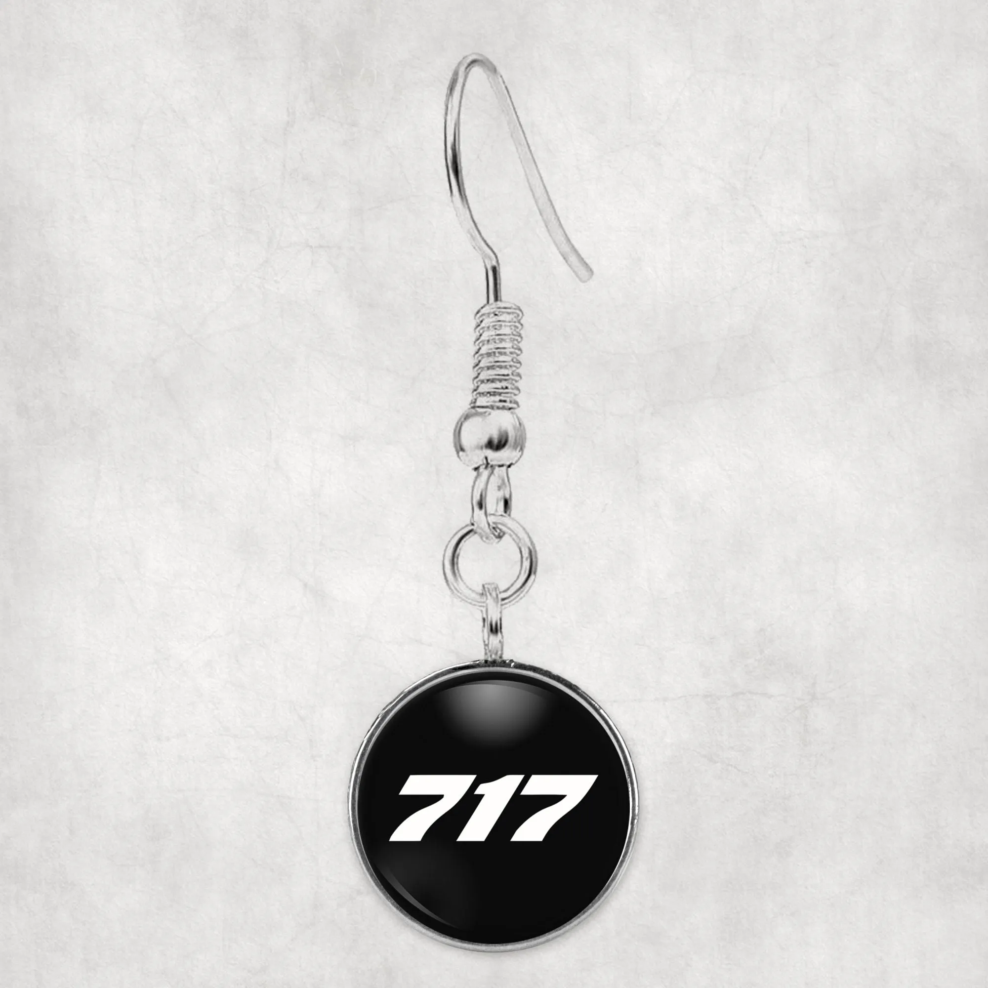 717 Flat Text Designed Earrings