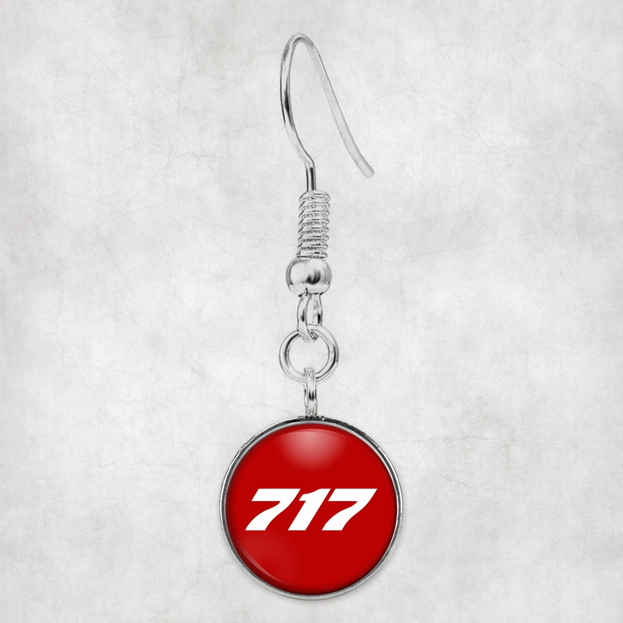 717 Flat Text Designed Earrings