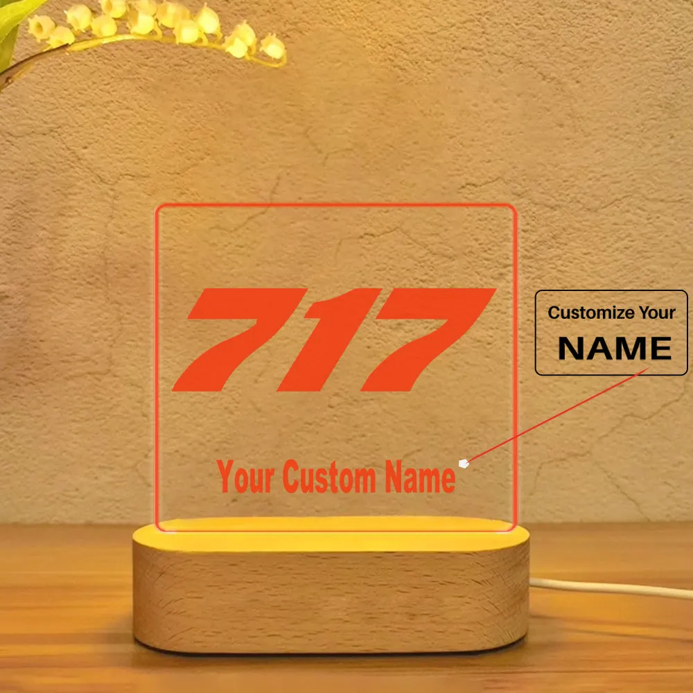 717 Flat Text Designed Night Lamp