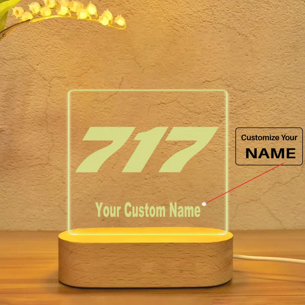 717 Flat Text Designed Night Lamp