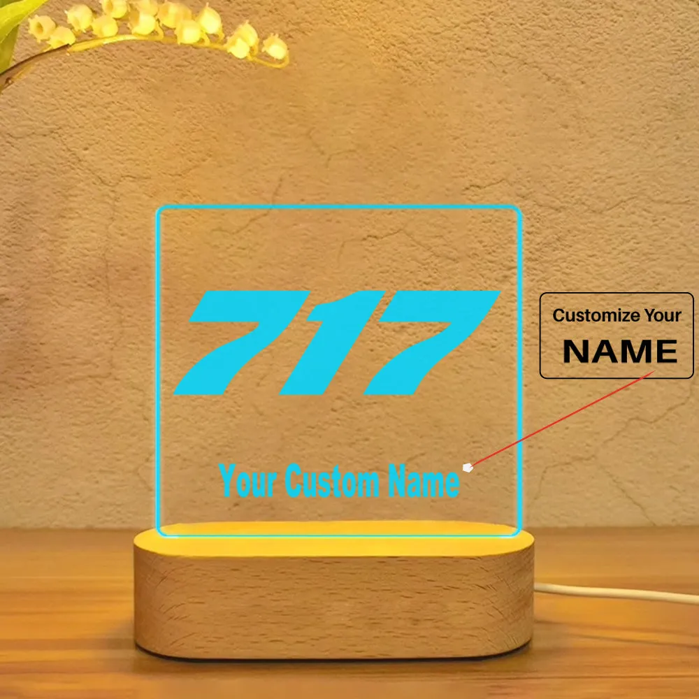 717 Flat Text Designed Night Lamp