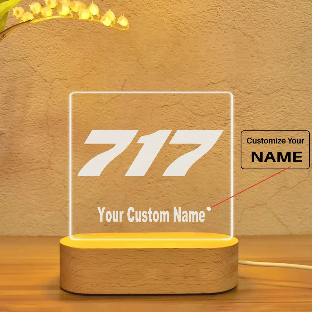 717 Flat Text Designed Night Lamp