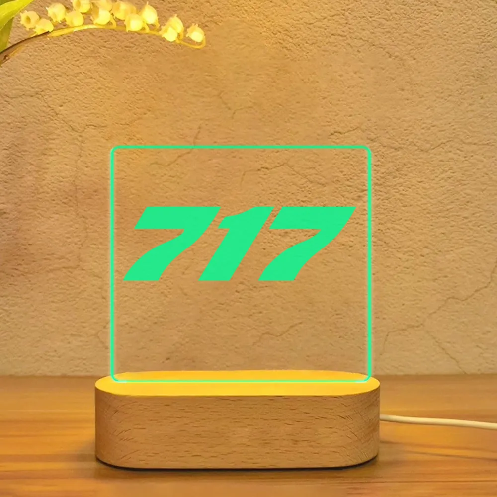 717 Flat Text Designed Night Lamp