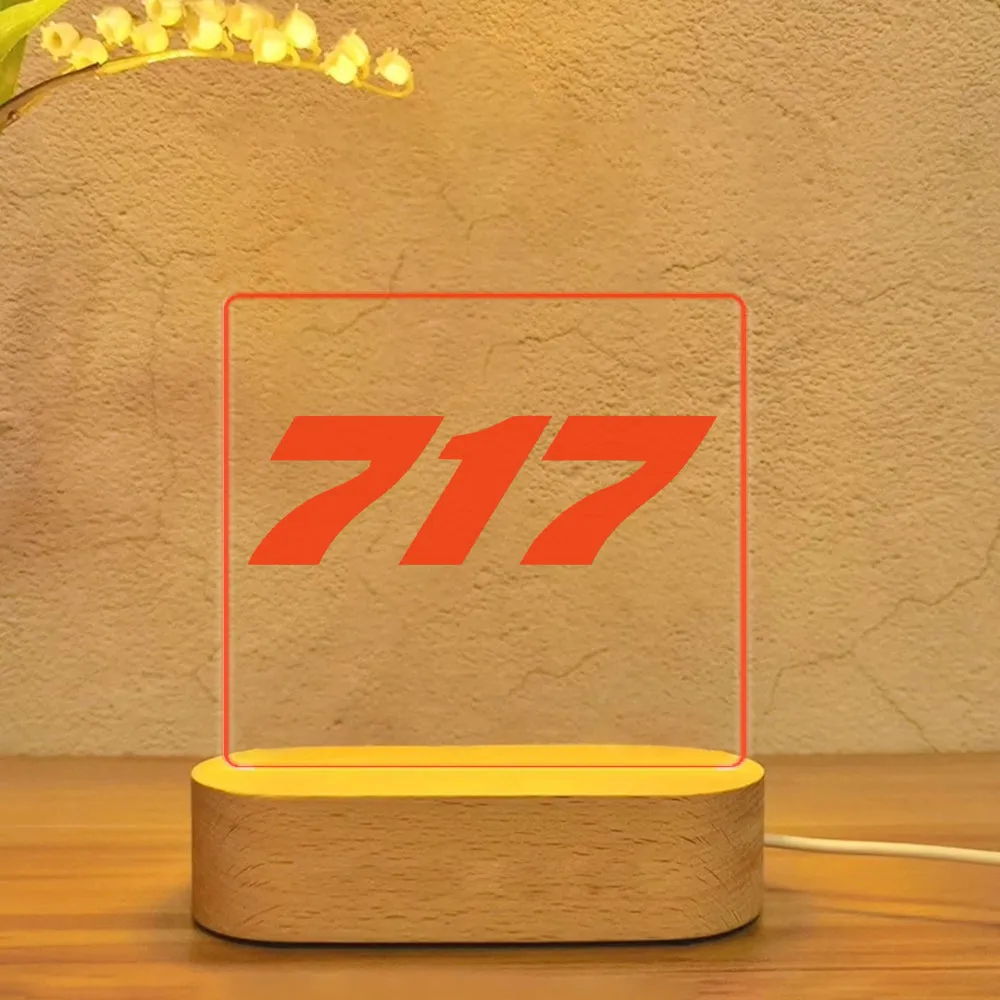 717 Flat Text Designed Night Lamp