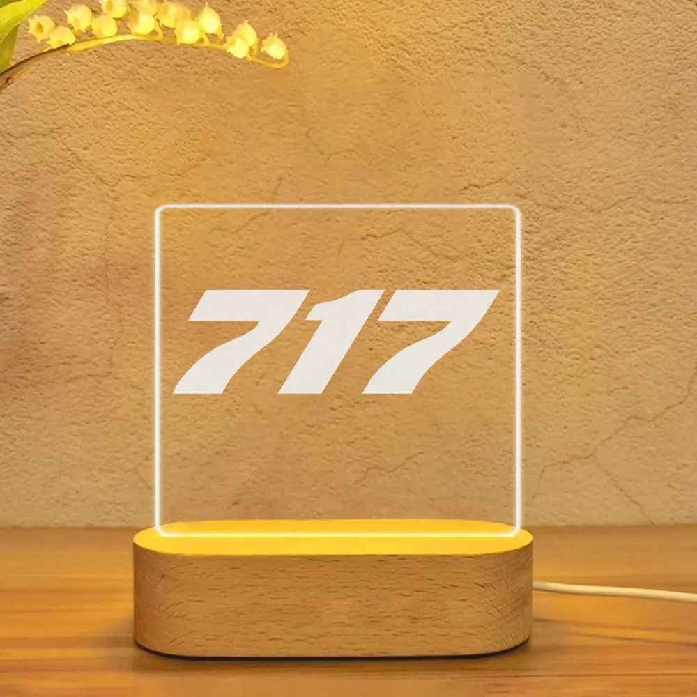 717 Flat Text Designed Night Lamp