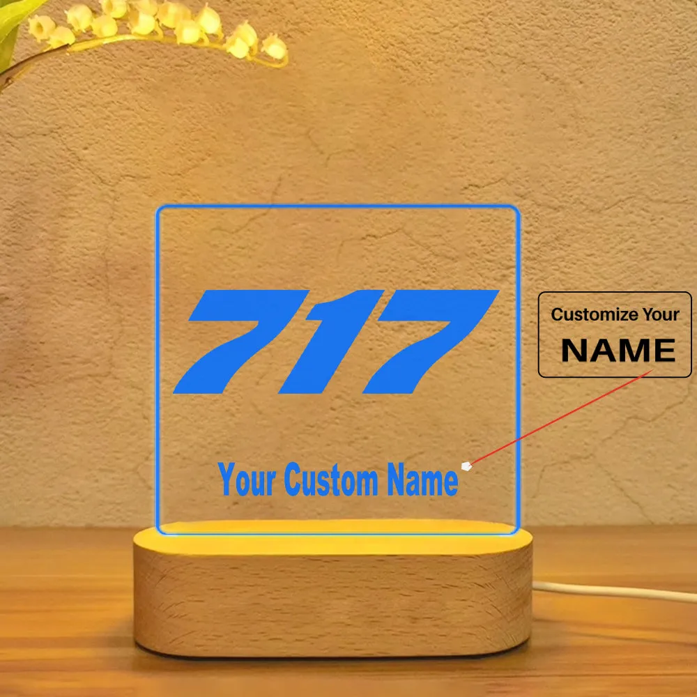 717 Flat Text Designed Night Lamp