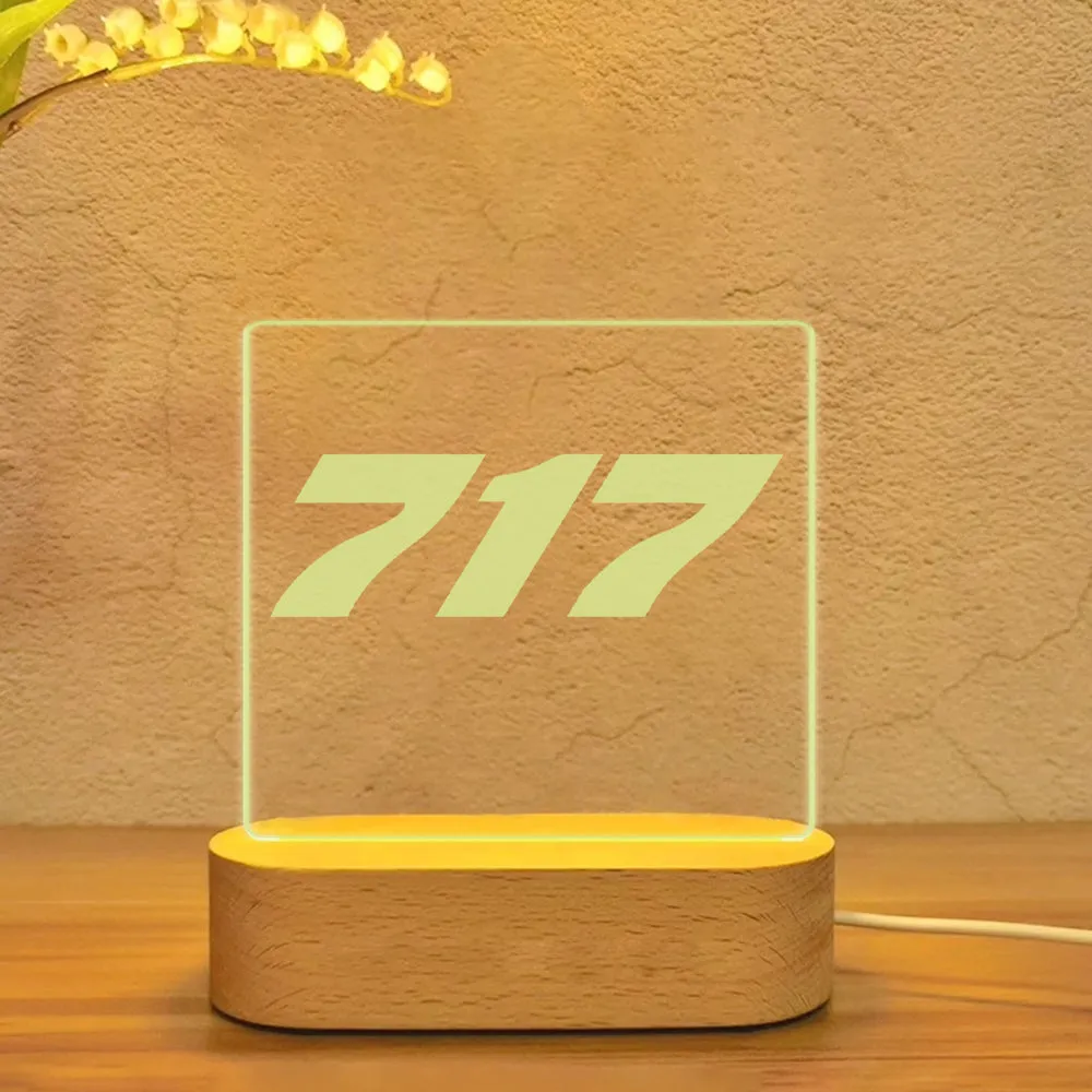 717 Flat Text Designed Night Lamp