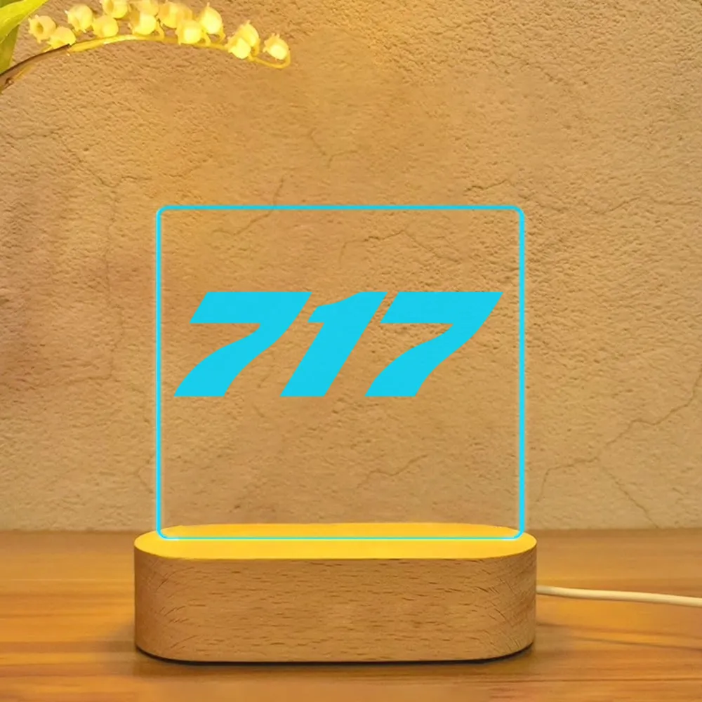 717 Flat Text Designed Night Lamp
