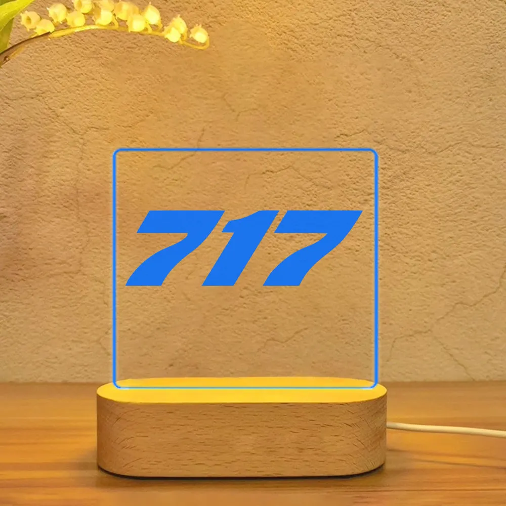 717 Flat Text Designed Night Lamp