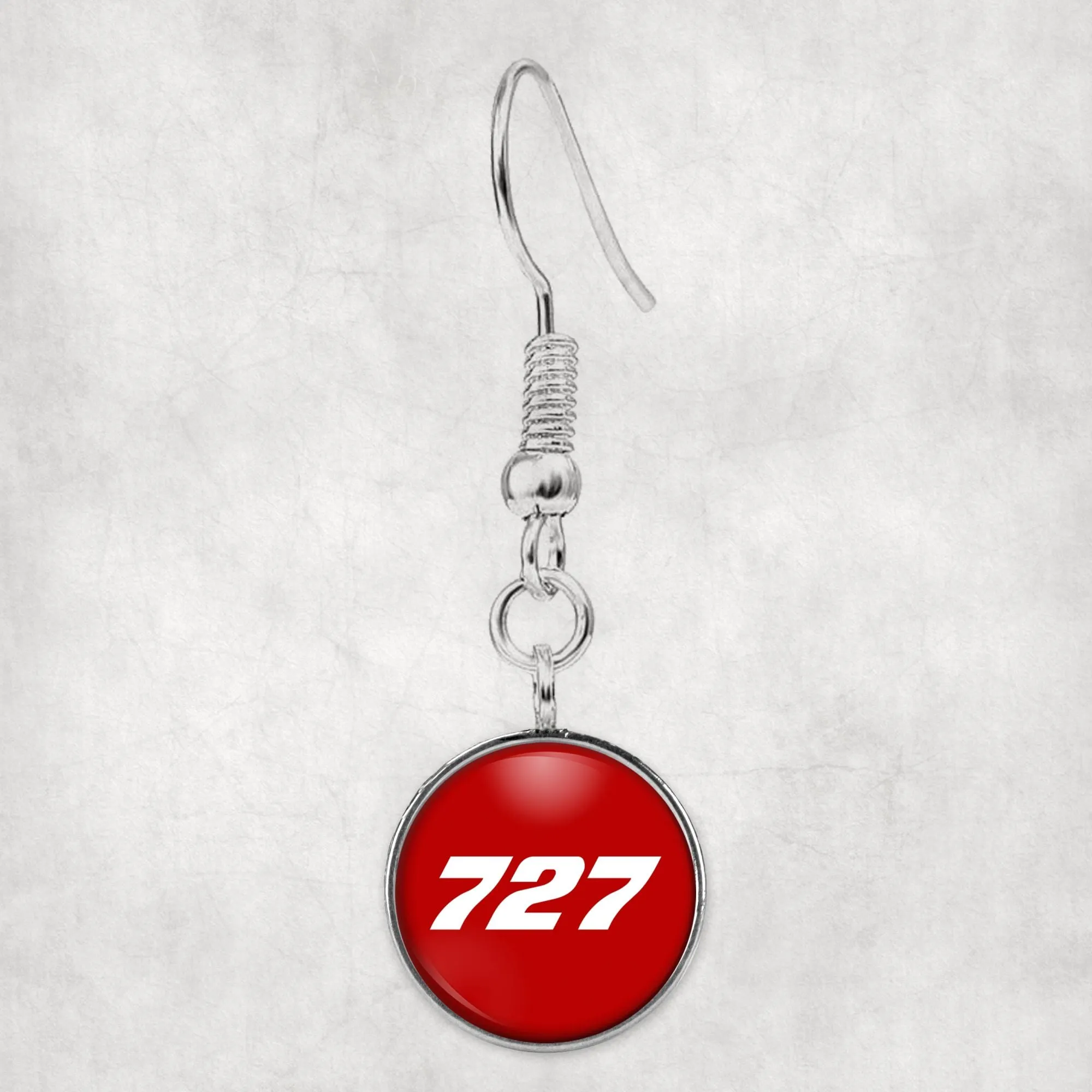 727 Flat Text Designed Earrings