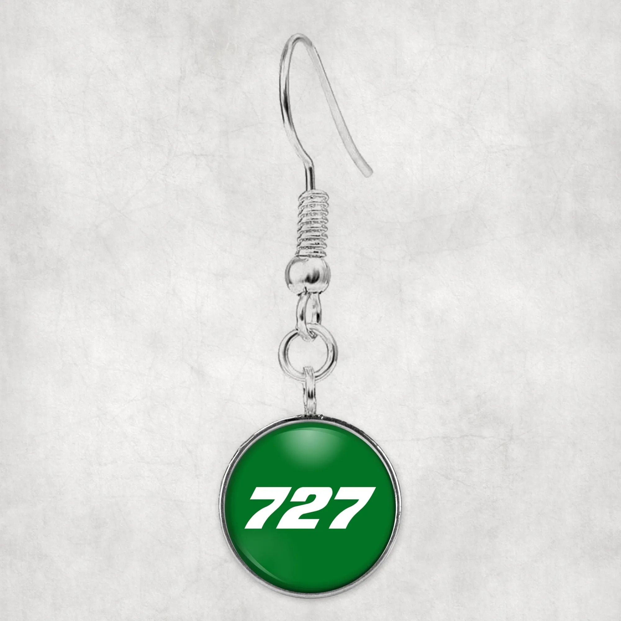 727 Flat Text Designed Earrings