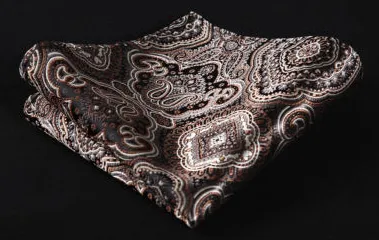 Brown Silk Self Tie Bowtie & Handkerchief