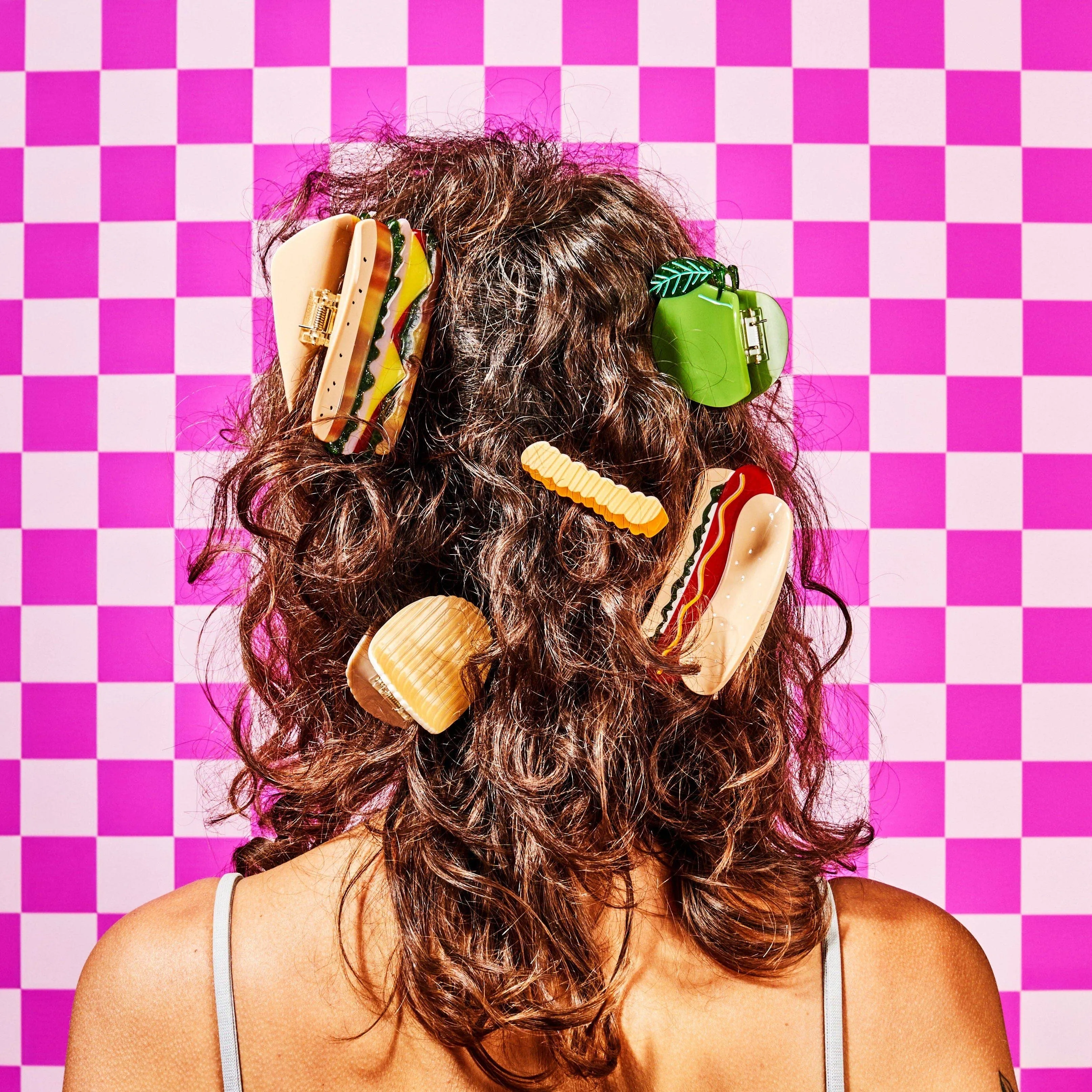 Crinkle Cut Fries Hair Clip Set