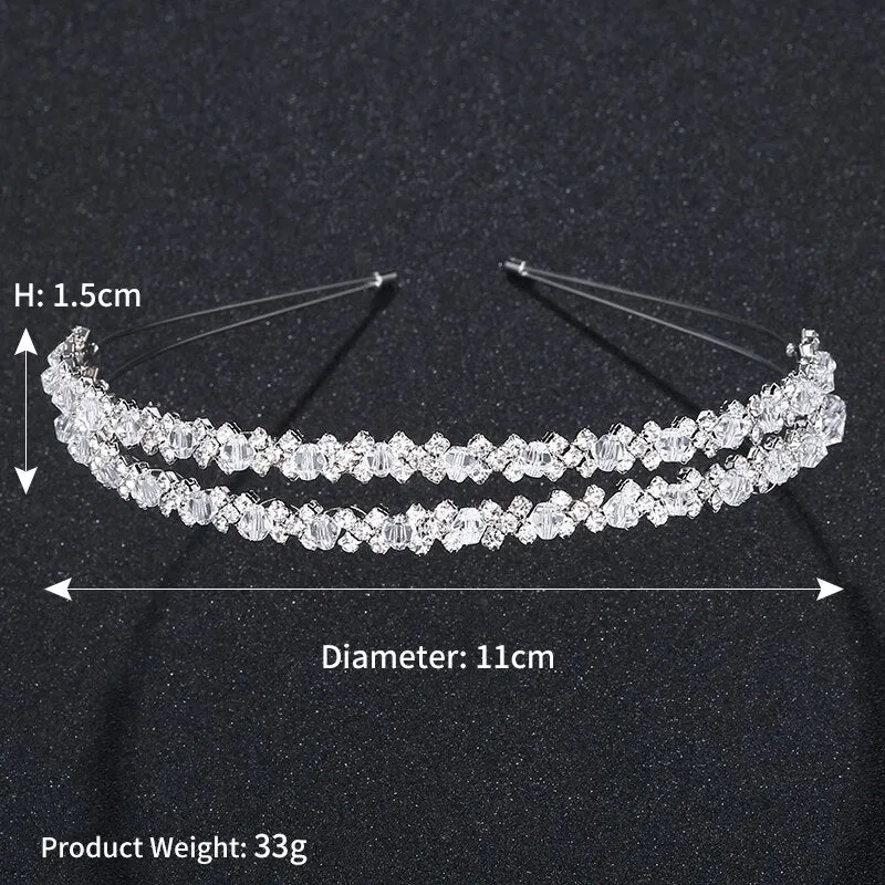 Crystal Rhinestones Hairbands Tiaras Beads Crowns Hair Accessories