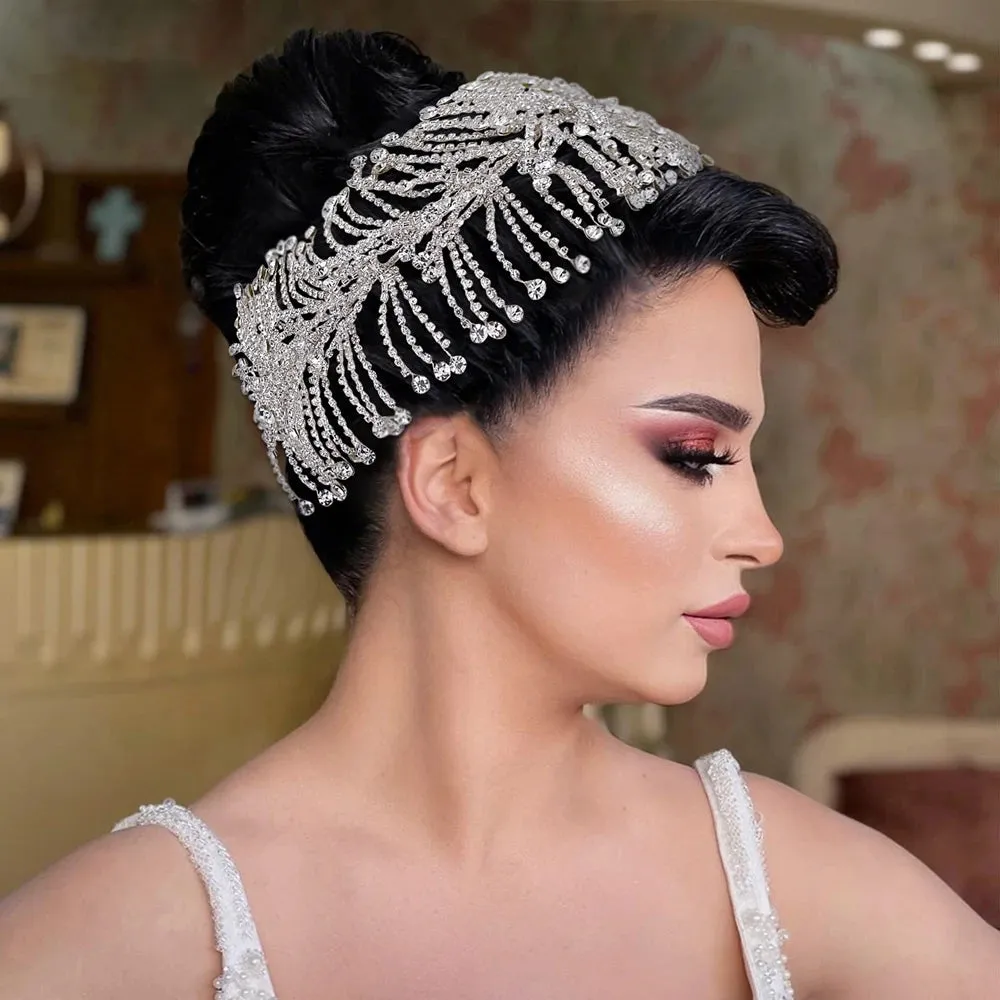 Fashion Rhinestone Tiara Wedding Headbands Bridal Hairbands