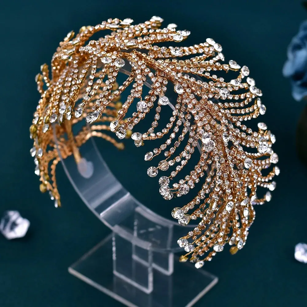 Fashion Rhinestone Tiara Wedding Headbands Bridal Hairbands