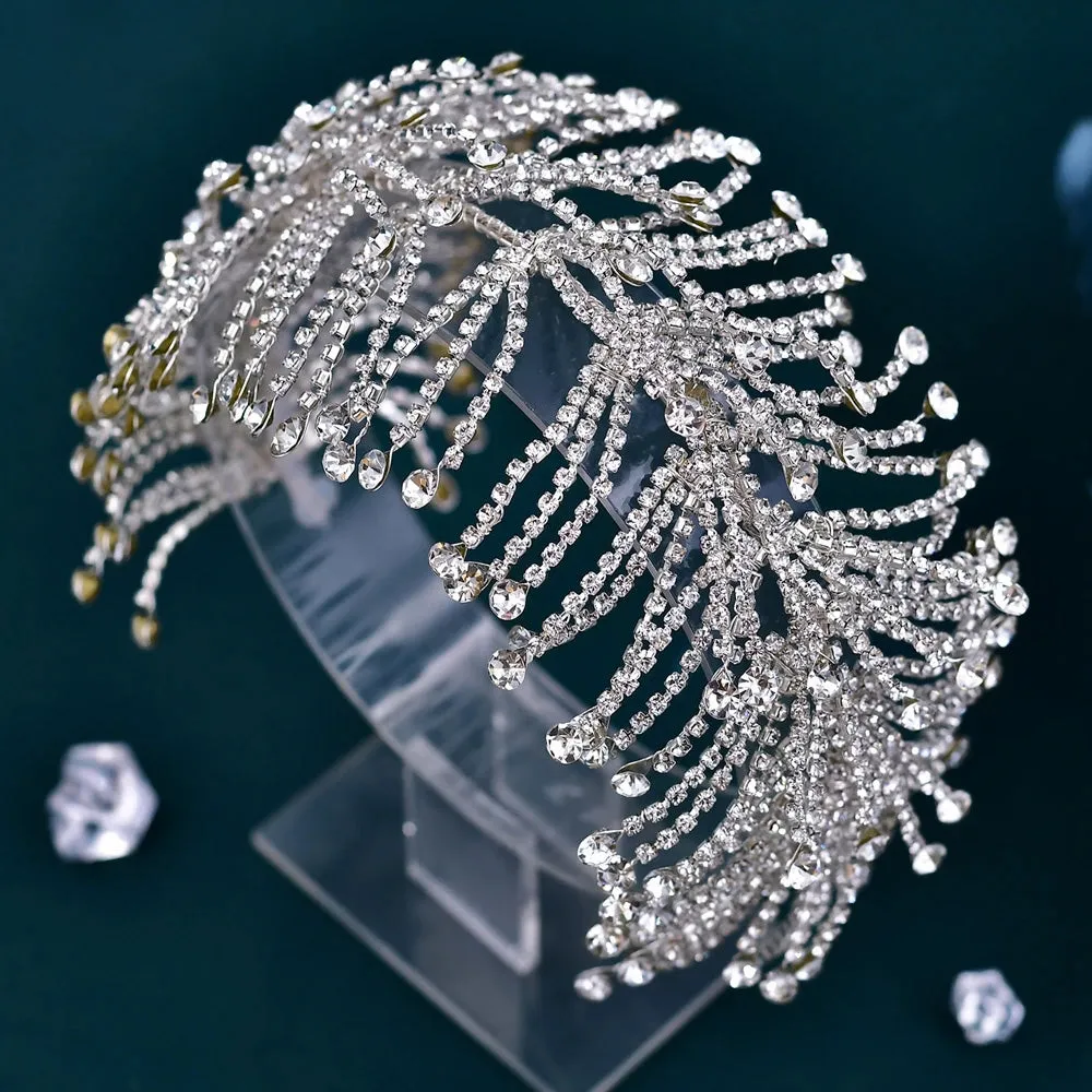 Fashion Rhinestone Tiara Wedding Headbands Bridal Hairbands