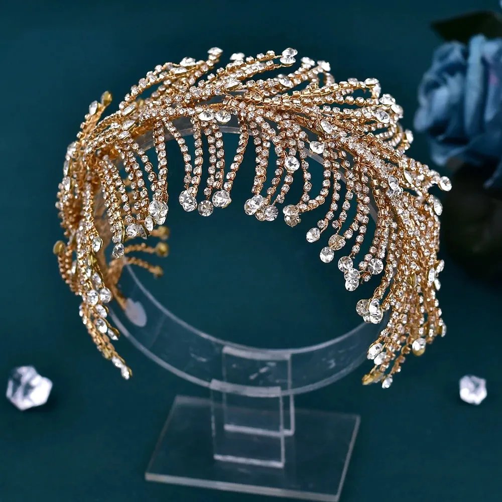 Fashion Rhinestone Tiara Wedding Headbands Bridal Hairbands