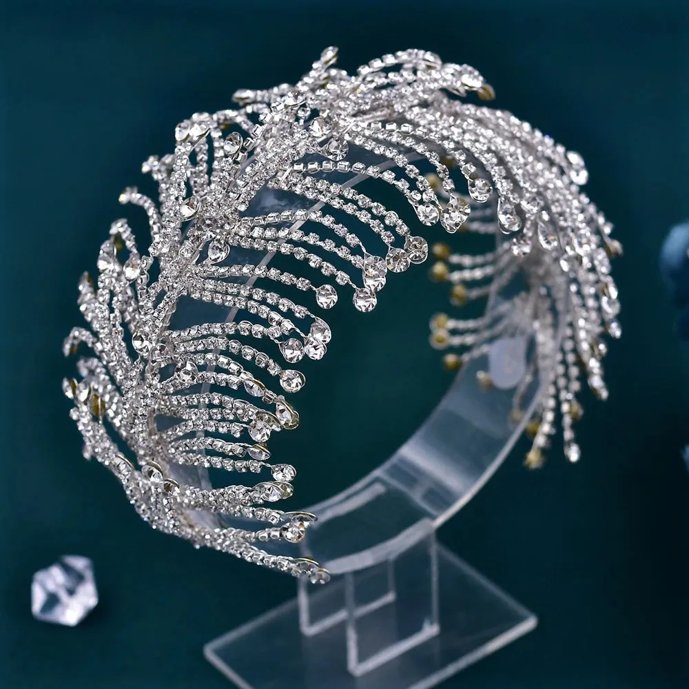 Fashion Rhinestone Tiara Wedding Headbands Bridal Hairbands