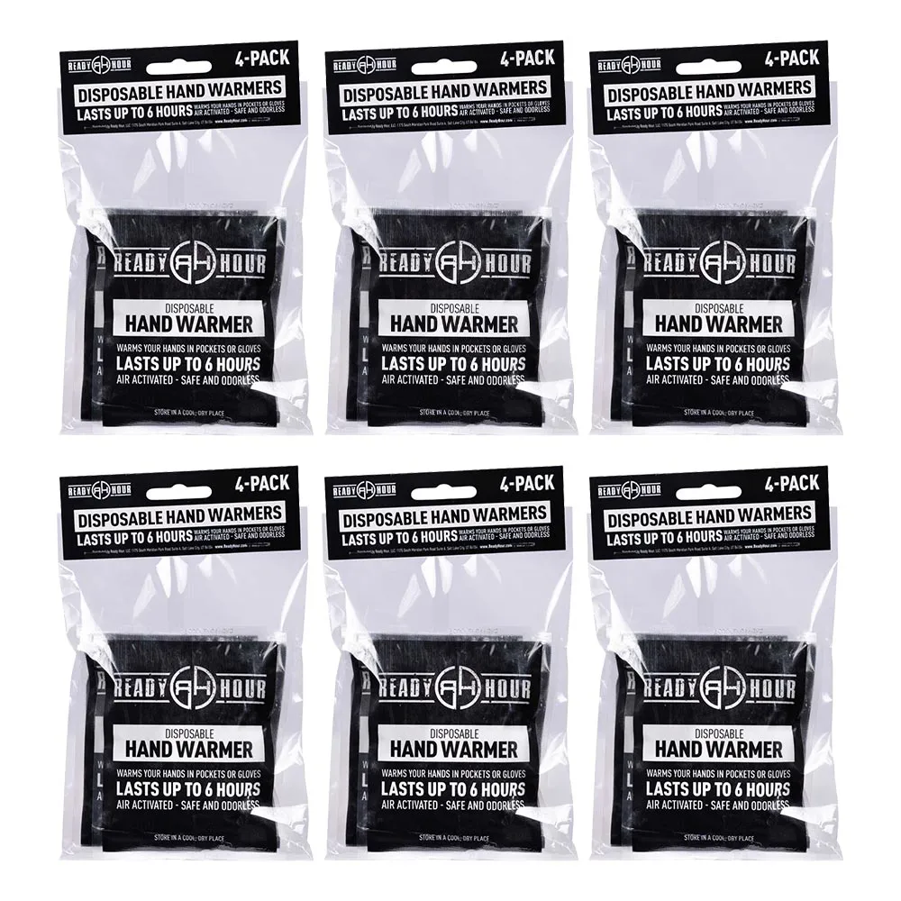 Hand Warmers (Six 4-packs, total of 24 Warmers) by Ready Hour