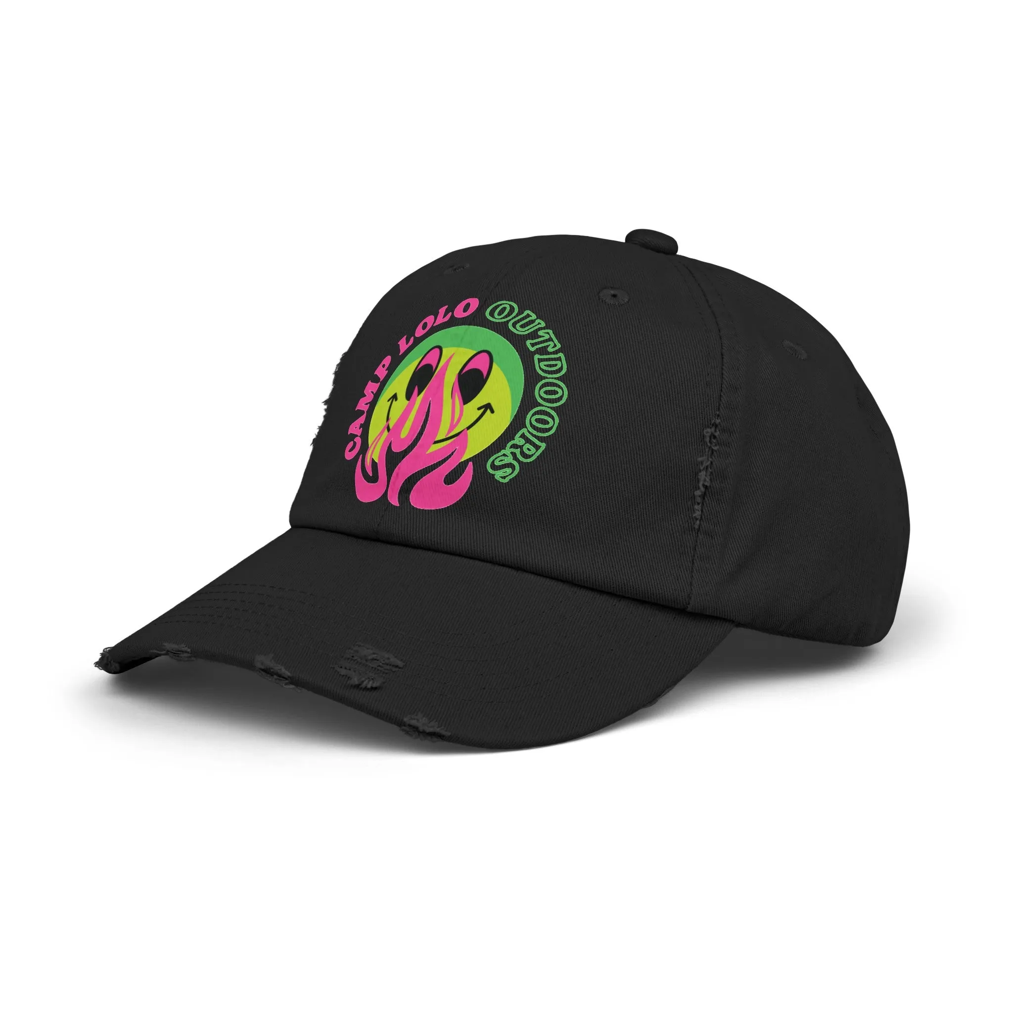 Happy Camper Distressed Cap