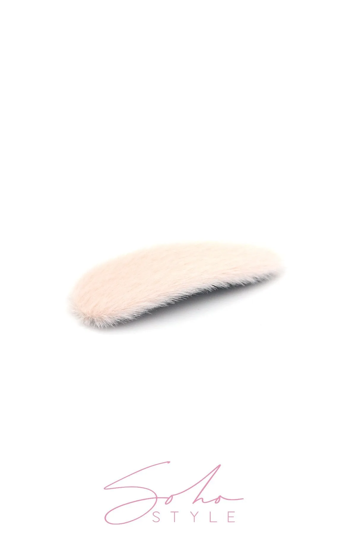 Oversized Fuzzy Triangle Snap Clip