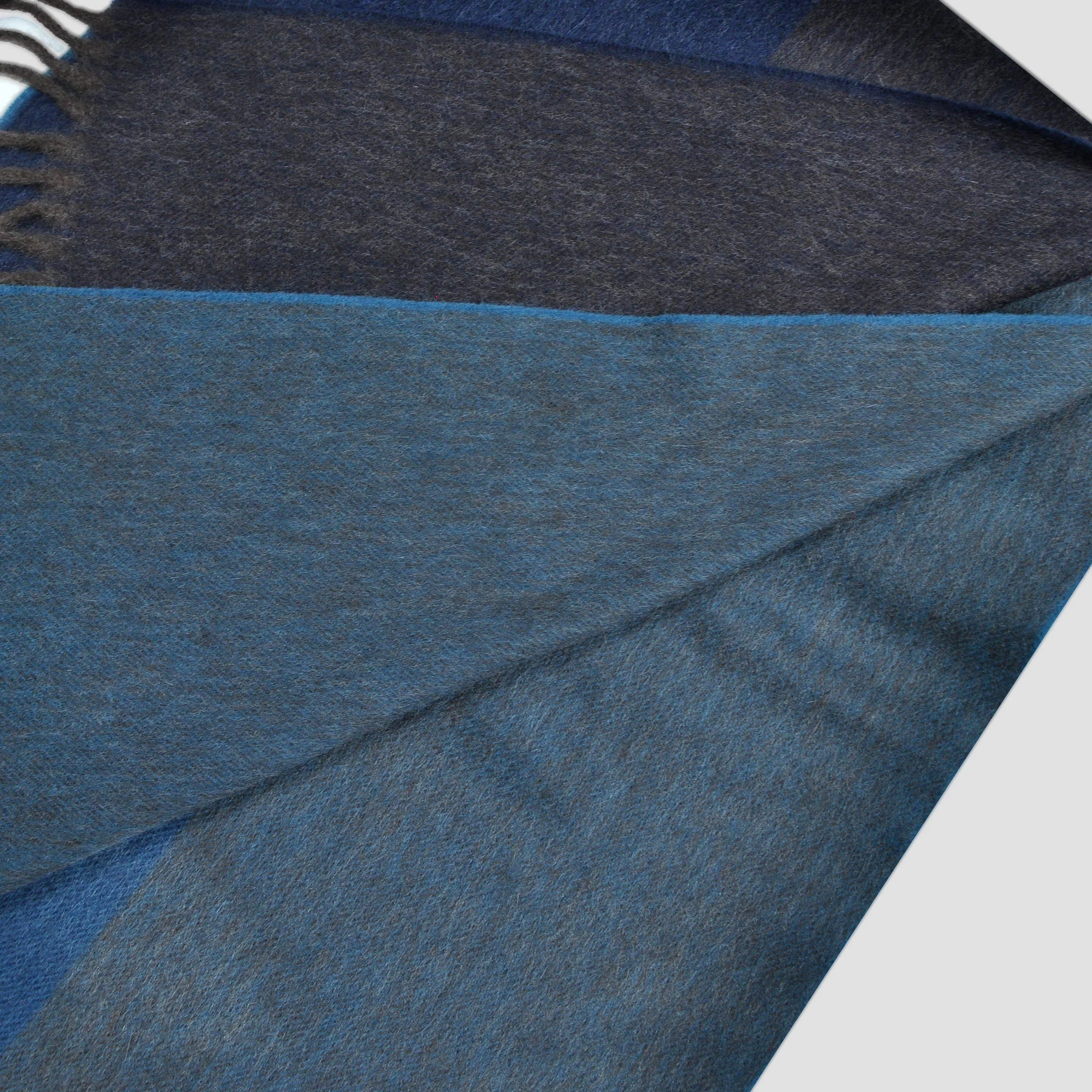 Panels of Colour Winter Scarf in Brown & Blue